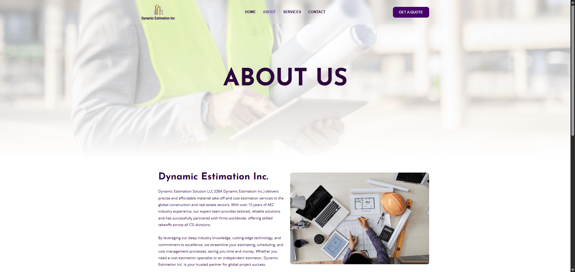 Dynamic Estimations — Construction Estimation SaaS Platform screenshot 2