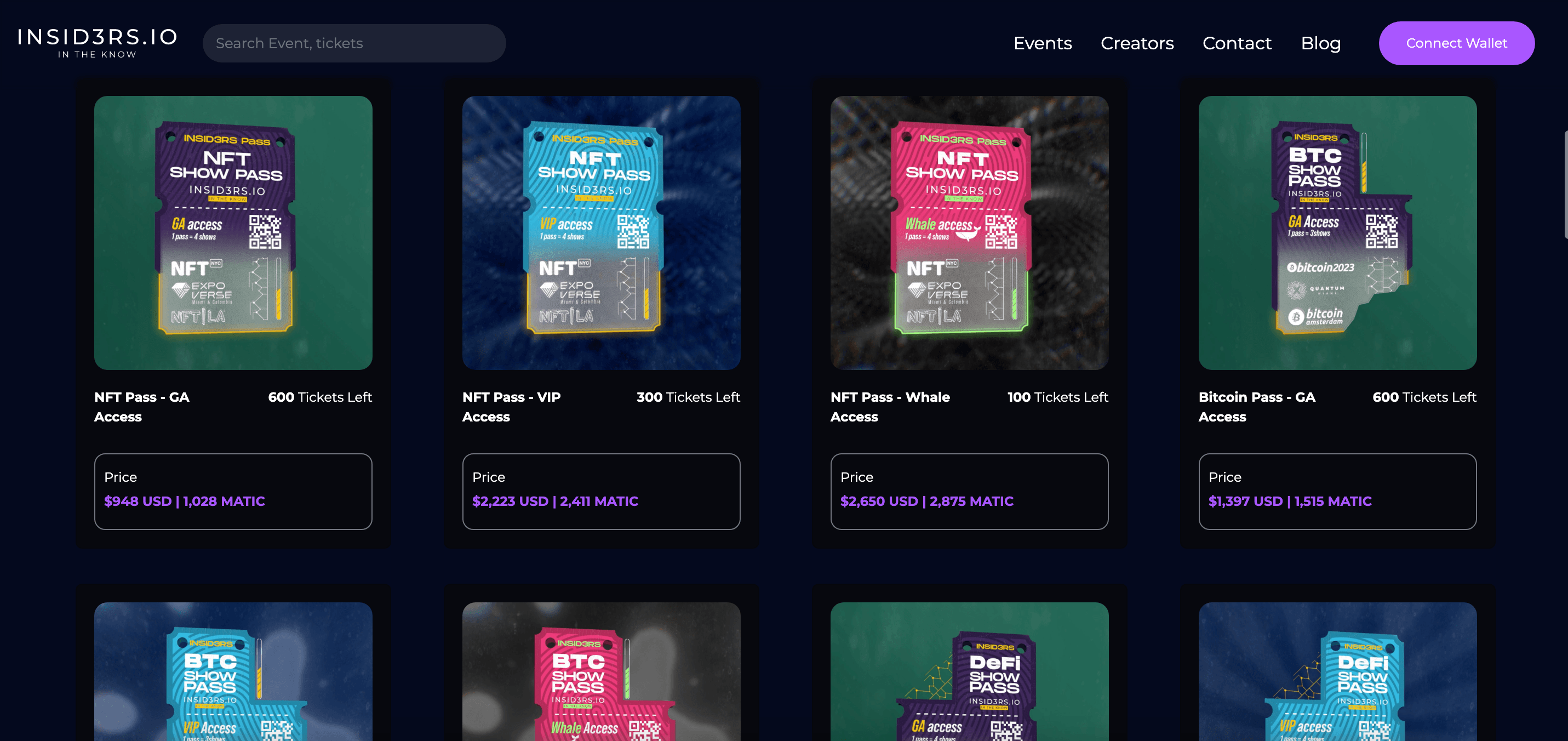 GlobalPass (INSID3RS.IO) — NFT Ticketing Platform screenshot 1