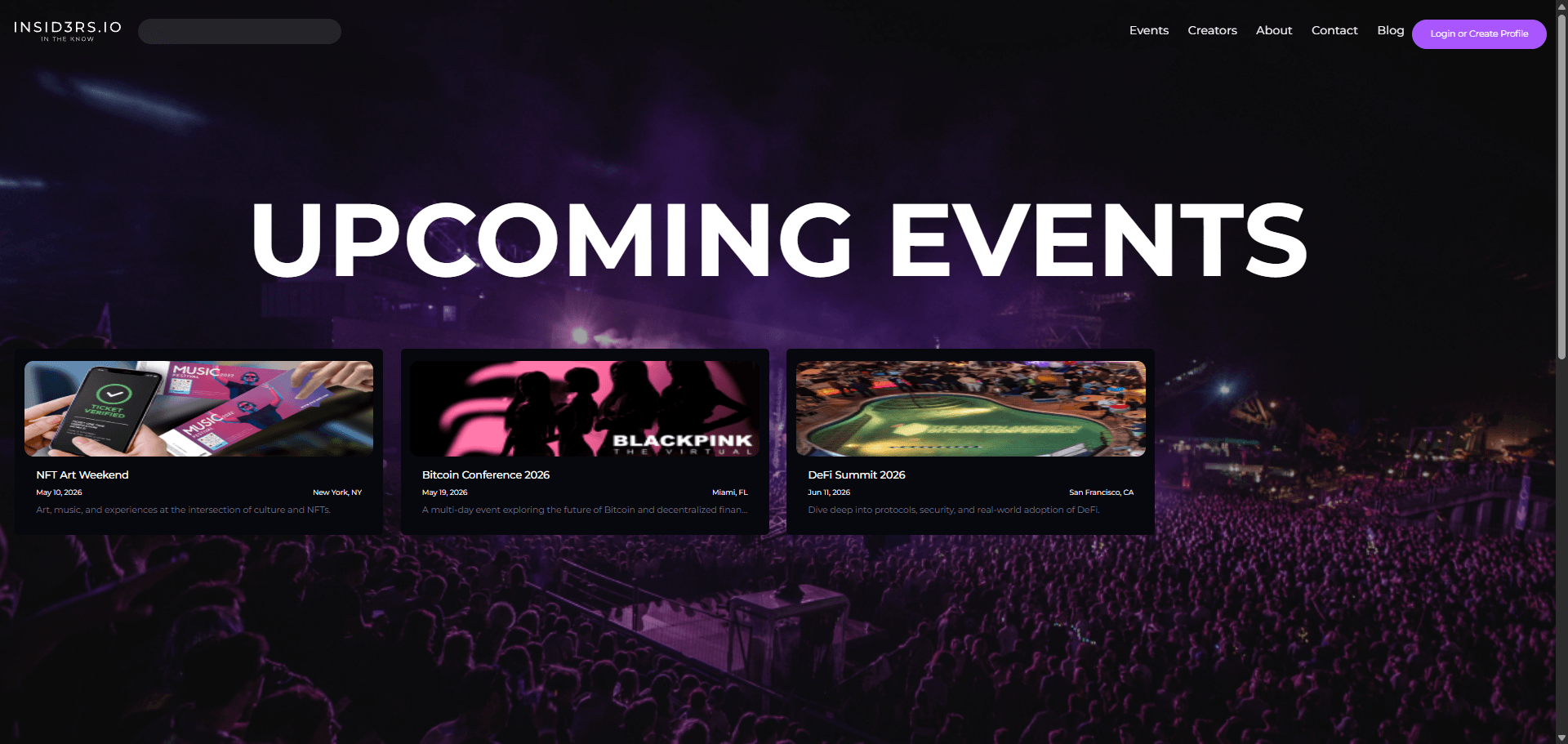 GlobalPass (INSID3RS.IO) — NFT Ticketing Platform screenshot 2